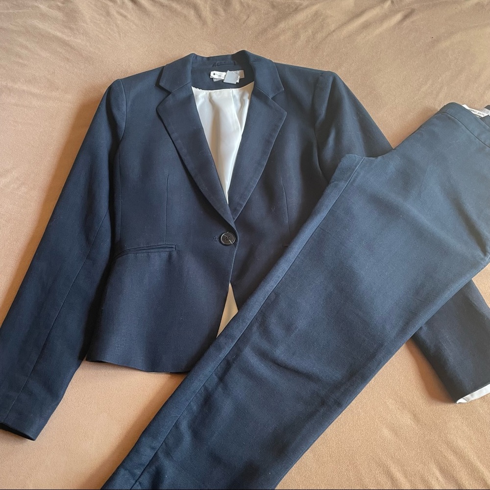 H&M Linen Suit - Navy, fits a size XS/S see details for sizes